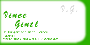 vince gintl business card